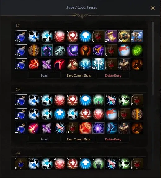 Save / Load Preset